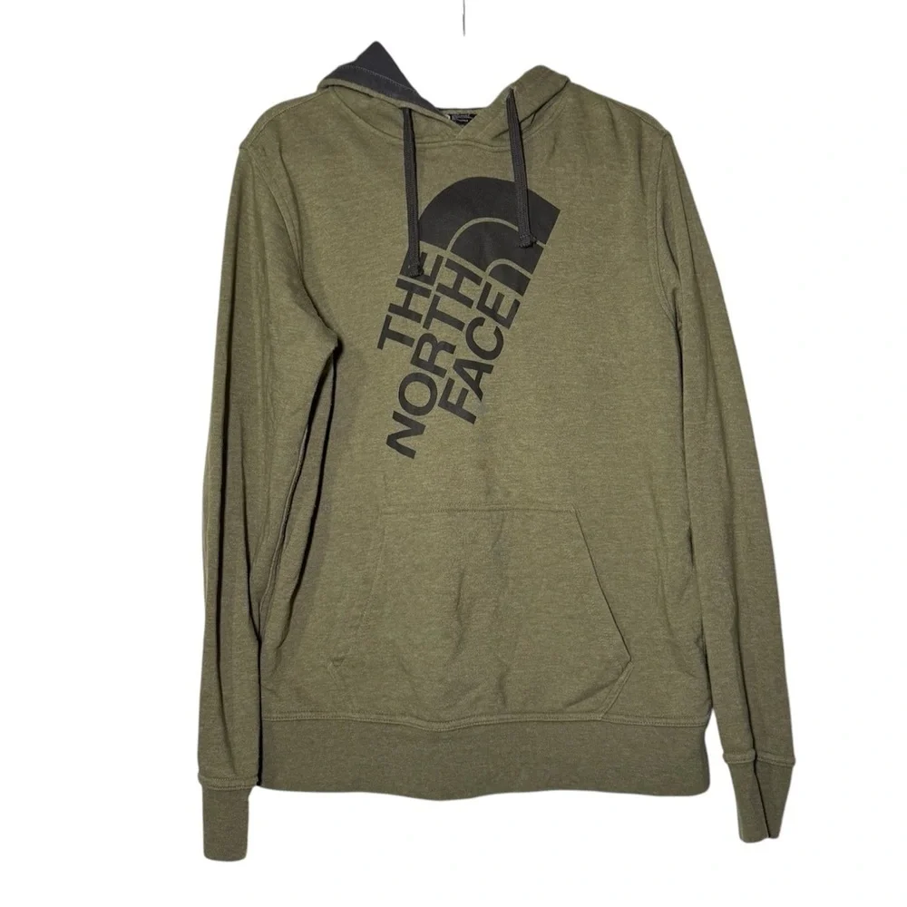 The North Face Fleece Hoodie Half Dome Green and Black Size Medium